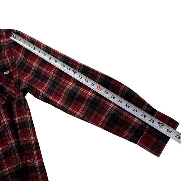 Vans Off The Wall Long Sleeve Button Up Plaid Chest Pocket Flannel Shirt S #31 - Picture 6 of 10